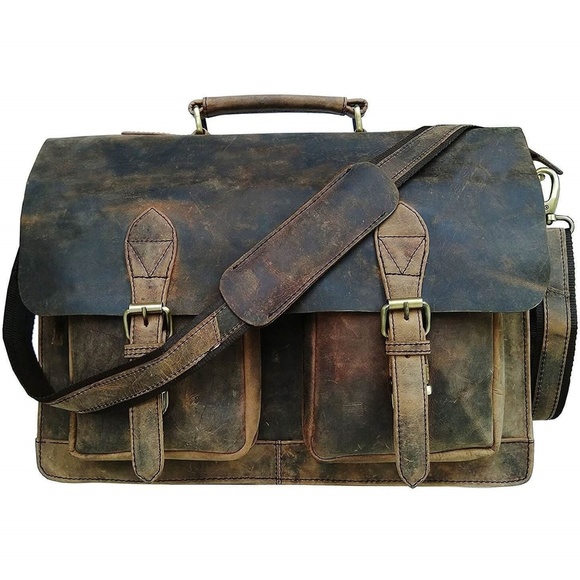 buffalo leather computer bag